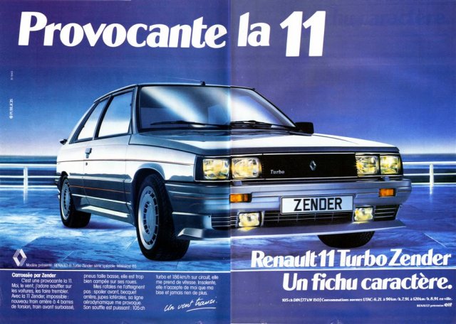 Pub - Renault 11 Turbo Zender - 1985 (Large)